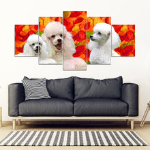 Load image into Gallery viewer, Cute Poodle Print 5 Piece Framed Canvas- Free Shipping
