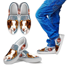 Load image into Gallery viewer, Brittany Dog Print Slip Ons For Kids-Express Shipping