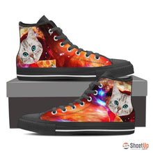 Load image into Gallery viewer, Cat Printed-Women's High Top Canvas Shoe-Free Shipping
