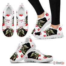 Load image into Gallery viewer, Customized Red Paws Dog Print (Black/White) Running Shoes For Women-Free Shipping