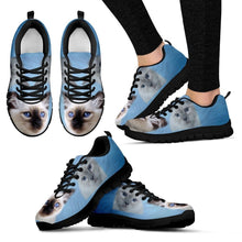 Load image into Gallery viewer, Cute Birman Cat Print Sneakers For Women(White/Black)- Free Shipping