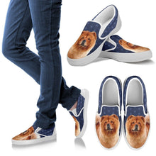 Load image into Gallery viewer, Chow Chow Dog Print Slip Ons For Women-Express Shipping