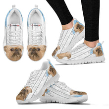 Load image into Gallery viewer, Brussels Griffon (Griffon Bruxellois) Blue White Print Sneakers For Women-Free Shipping