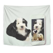 Load image into Gallery viewer, Cute Old English Sheepdog Print Tapestry-Free Shipping