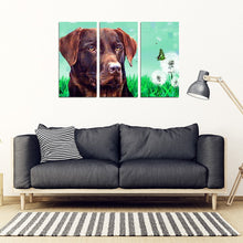 Load image into Gallery viewer, Chocolate Labrador Print 5 Piece Framed Canvas- Free Shipping
