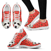 Load image into Gallery viewer, Customized Dog Print (White/Black) Running Shoes For Women Designed By Alice Peek