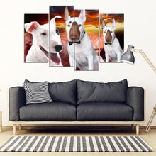 Load image into Gallery viewer, Bull Terrier Print- Piece Framed Canvas- Free Shipping