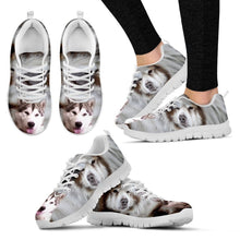 Load image into Gallery viewer, Canadian Eskimo Print Running Shoes For Women (White/Black)- Express Shipping