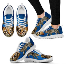 Load image into Gallery viewer, Cheetoh Cat Print (White/Black) Running Shoes For Women-Free Shipping