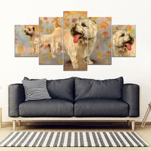 Load image into Gallery viewer, Cairn Terrier Print-5 Piece Framed Canvas- Free Shipping