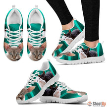 Load image into Gallery viewer, Cornish Rex Cat Print (Black/White) Running Shoes For Women-Free Shipping