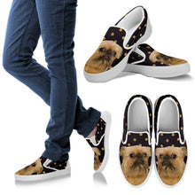 Load image into Gallery viewer, Brussels Griffon (Griffon Bruxellois) Print Slip Ons For Women-Express Shipping