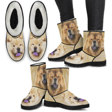 Load image into Gallery viewer, Chow Chow Print Faux Fur Boots For Women-Free Shipping