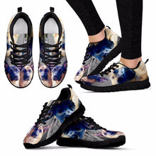 Load image into Gallery viewer, Customized Dog 3D Print (White/Black) Running Shoes For Women Designed By Laurel Cowell-Free Shipping