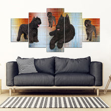 Load image into Gallery viewer, Bouvier Des Flandres Print-5 Piece Framed Canvas- Free Shipping