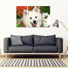 Load image into Gallery viewer, Cute American Eskimo Print- Piece Framed Canvas- Free Shipping