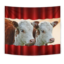 Load image into Gallery viewer, Cute Hereford cattle (cow) Print Tapestry-Free Shipping