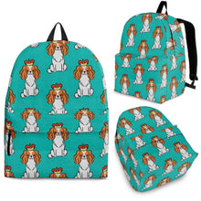 Load image into Gallery viewer, Cavalier King Charles Spaniel Dog Print Backpack-Express Shipping