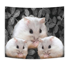 Load image into Gallery viewer, Chinese Hamster On Black Print Tapestry-Free Shipping