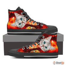 Load image into Gallery viewer, Cat Eat Pizza Women's Canvas Shoes-3D Print-Free Shipping