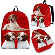 Load image into Gallery viewer, Brittany Dog Print Backpack-Express Shipping