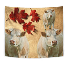 Load image into Gallery viewer, Charolais Cattle (Cow) Print Tapestry-Free Shipping