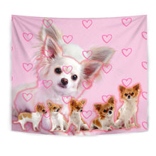 Load image into Gallery viewer, Chihuahua On Pink Print Tapestry-Free Shipping