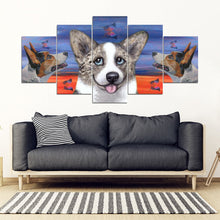 Load image into Gallery viewer, Cardigan Welsh Corgi Print-5 Piece Framed Canvas- Free Shipping