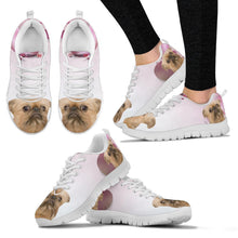 Load image into Gallery viewer, Brussels Griffon Pink White Print Running Shoes For Women-Free Shipping