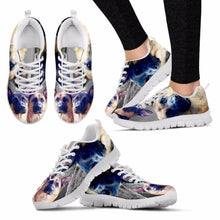 Load image into Gallery viewer, Customized Dog 3D Print (White/Black) Running Shoes For Women Designed By Laurel Cowell-Free Shipping