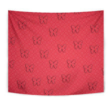 Load image into Gallery viewer, Butterfly Print On Red Tapestry-Free Shipping