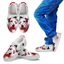 Load image into Gallery viewer, Cesky Terrier Print Slip Ons For Kids- Express Shipping