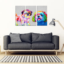 Load image into Gallery viewer, Colorful Shih Tzu 5 Piece Framed Canvas- Free Shipping