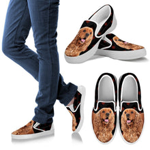 Load image into Gallery viewer, Cute Cocker Spaniel Print Slip Ons For Women-Free Shipping