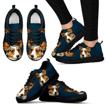 Load image into Gallery viewer, Corgi Print Customized-White Running Shoes For Women-Designed By Christina Jensen