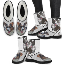 Load image into Gallery viewer, Cardigan Welsh Corgi Print Faux Fur Boots For Women-Free Shipping