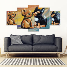 Load image into Gallery viewer, Chihuahua Dog Love Print-5 Piece Framed Canvas- Free Shipping