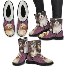 Load image into Gallery viewer, Cute Havanese Print Faux Fur Boots For Women-Free Shipping
