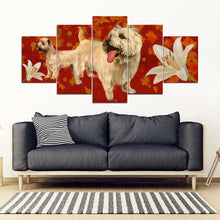 Load image into Gallery viewer, Cairn Terrier With White Lily Print-5 Piece Framed Canvas- Free Shipping