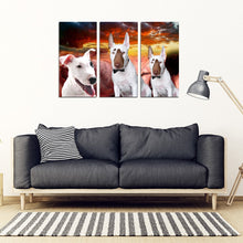 Load image into Gallery viewer, Bull Terrier Print- Piece Framed Canvas- Free Shipping