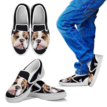 Load image into Gallery viewer, Bull Dog Print Slip Ons For Kids- Express Shipping
