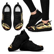 Load image into Gallery viewer, Customized Snake Print-(Black) Running Shoes For Women-Express Shipping-Designed By Tracy Neill