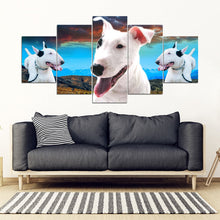 Load image into Gallery viewer, Bull Terrier 2 Print- Piece Framed Canvas- Free Shipping