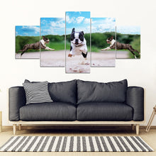 Load image into Gallery viewer, Boston Terrier Print- Piece Framed Canvas- Free Shipping