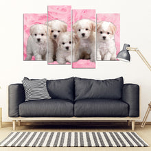 Load image into Gallery viewer, Cute Bichon Frise Print Piece Framed Canvas- Free Shipping