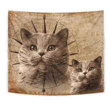 Load image into Gallery viewer, Cute British Shorthair Cat Print Tapestry-Free Shipping