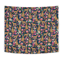 Load image into Gallery viewer, Brussels Griffon Dog Floral Print Tapestry-Free Shipping
