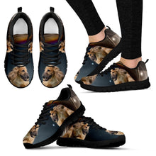 Load image into Gallery viewer, Customized Dog Print (White/Black) Running Shoes For Women Designed By Karin Jansz-Express Shipping