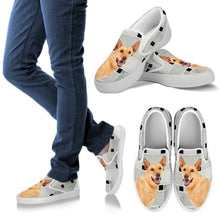 Load image into Gallery viewer, Carolina Dog Print Slip Ons For Women-Express Shipping