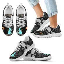 Load image into Gallery viewer, Boston Terrier On Black Print-Kid's Running Shoes-Free Shipping